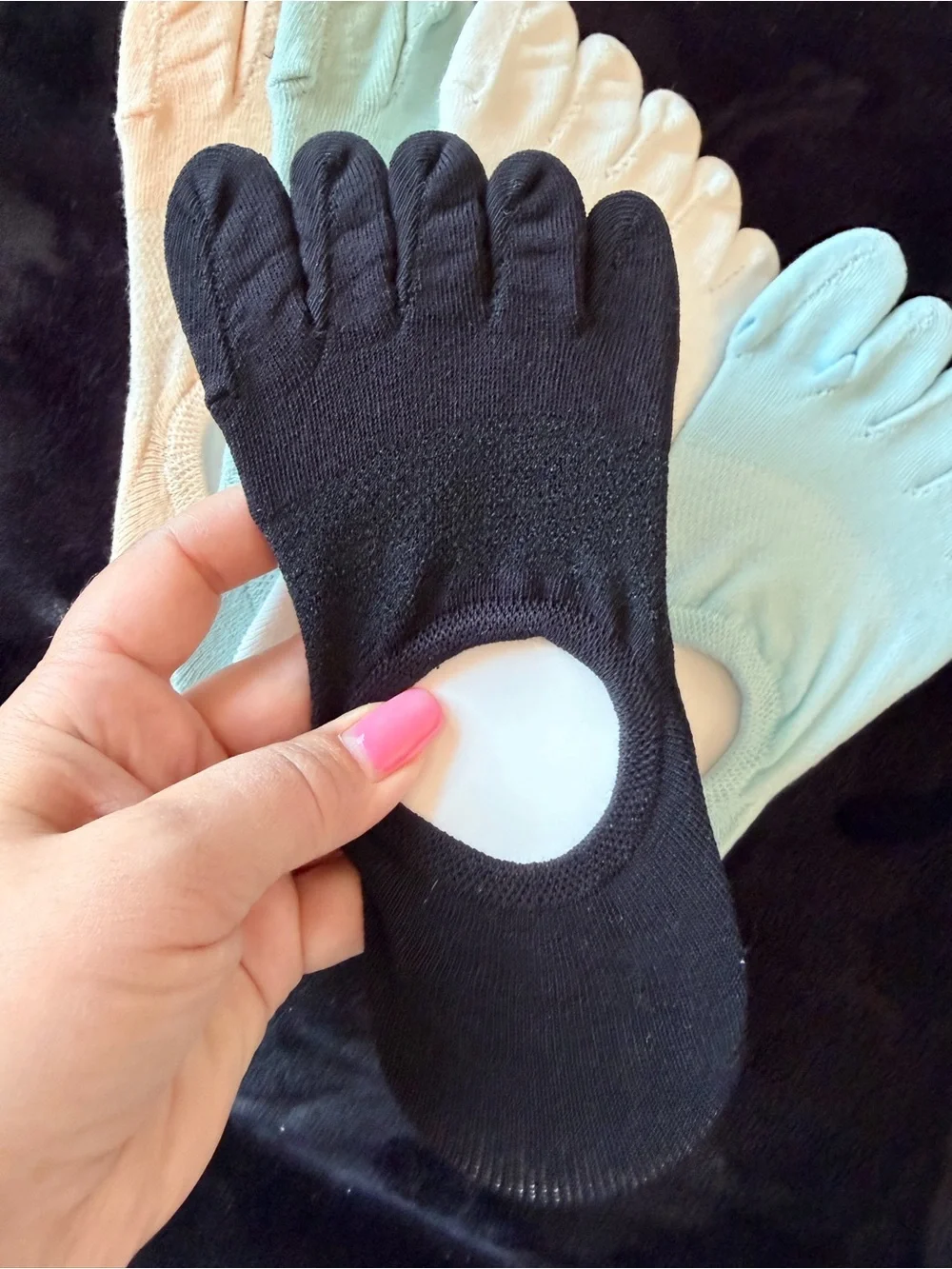 Footsies Tootsies YOGA socks 5 Pairs Cotton blend toes socks, NWT, size L (7-9US